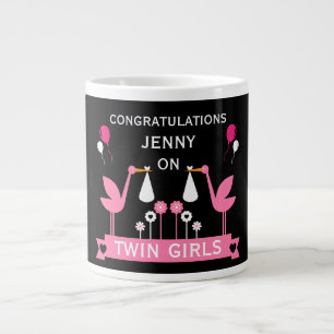 Taza De Café Gigante Felicitaciones Entrega de Gemelas