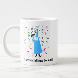TAZA DE CAFÉ GIGANTE FELICITACIONES GRADUATE MUG