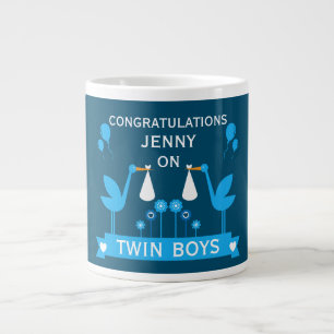 Taza De Café Gigante Felicitaciones Stalk Delivery Twin Boy