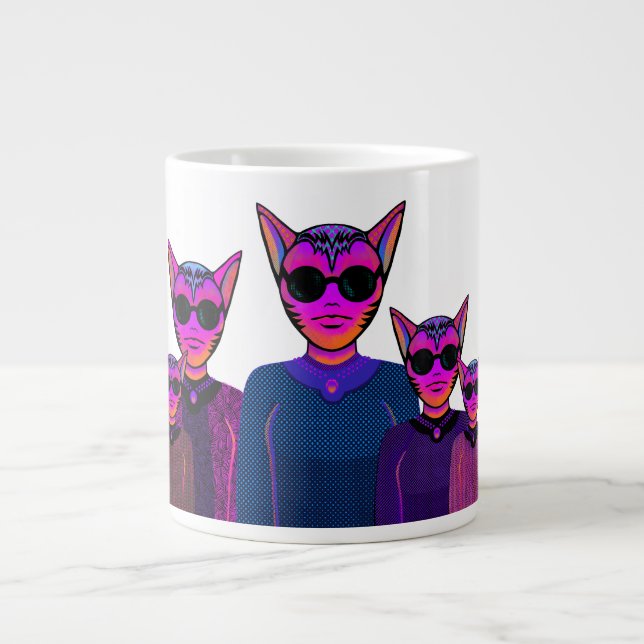 Taza De Café Gigante Feline characters Design (Frente)