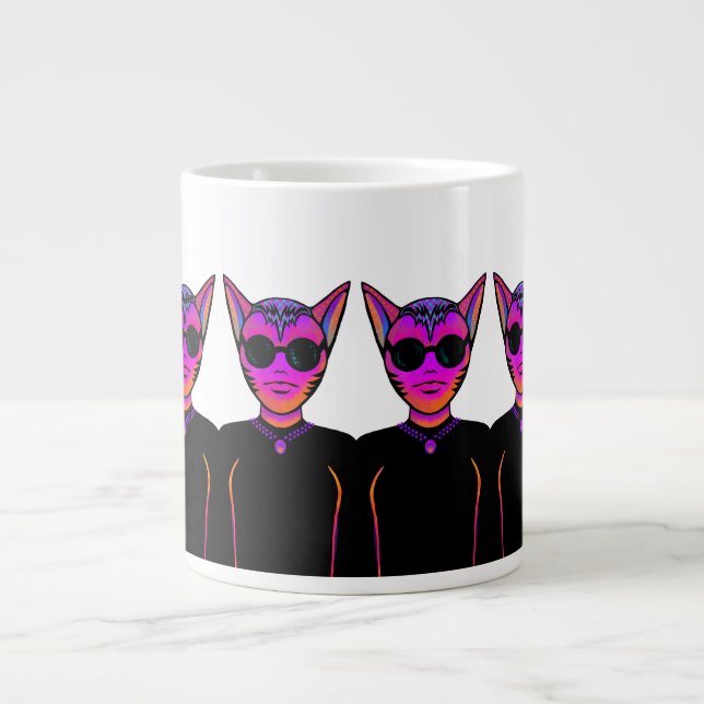 Taza De Café Gigante Feline characters Design (Frente)