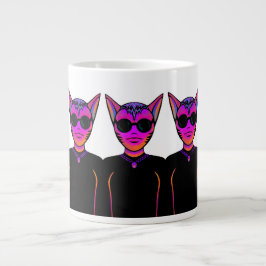 Taza De Café Gigante Feline characters Design