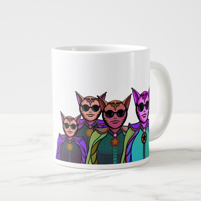 Taza De Café Gigante Feline Creatures Design Pickleball Paddle (Derecha)