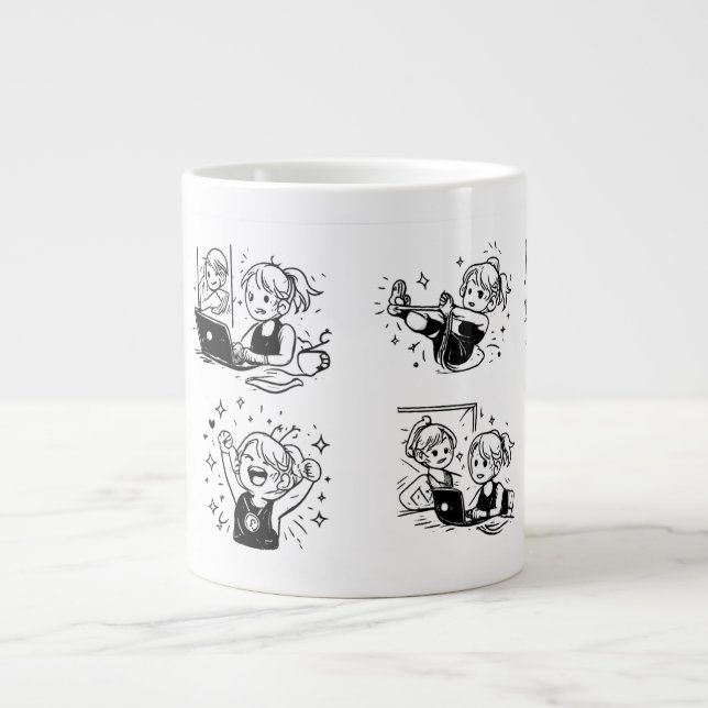 Taza De Café Gigante feliz (Frente)