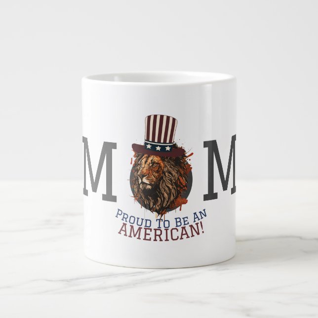 Taza De Café Gigante Feliz 4 de julio, Día de la Independencia, fiesta  (Frente)