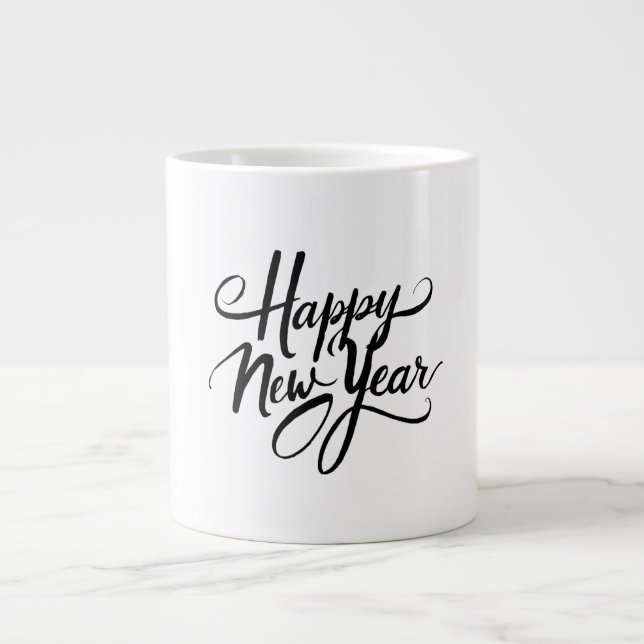 Taza De Café Gigante Feliz Año Nuevo (Frente)