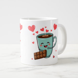 Taza De Café Gigante Feliz Café & Chocolate – Lindo Día de San Valentín