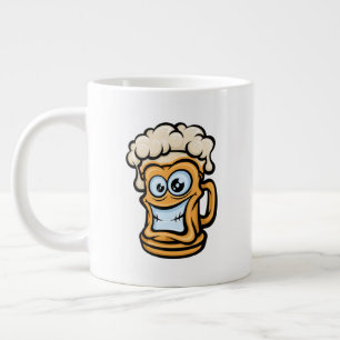 Taza De Café Gigante Feliz Cerveza Mug, Ilustracion divertido