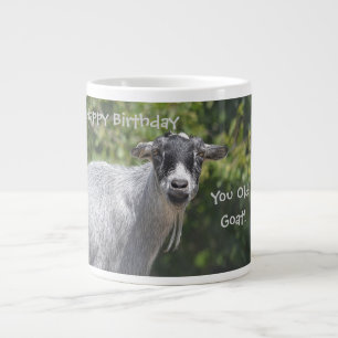 Taza De Café Gigante Feliz cumpleaños, viejo Goat Mug