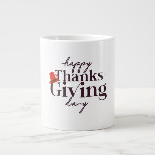 Taza De Café Gigante Feliz Día de Acción de Gracias