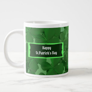 Taza De Café Gigante Feliz Día de San Patricio Gigante café Mug
