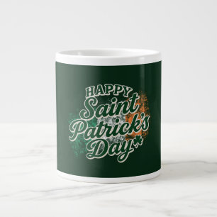 Taza De Café Gigante Feliz día de San Patricio vintage