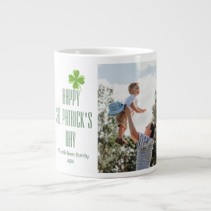 Taza De Café Gigante Feliz Día de San Patrick, foto de la familia Shamr
