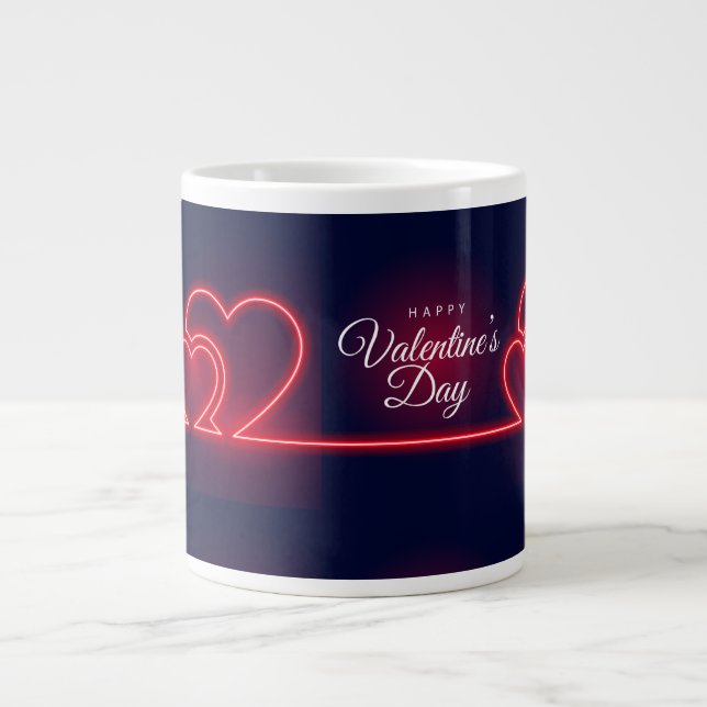 Taza De Café Gigante Feliz Día de San Valentín (Frente)