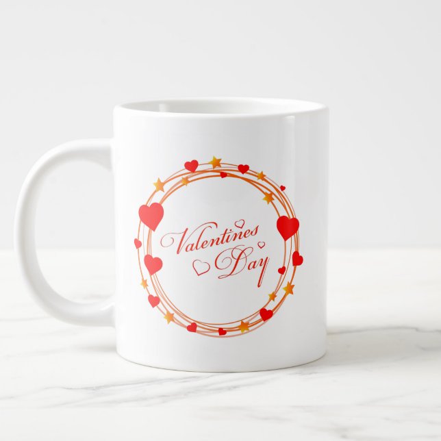 Taza De Café Gigante Feliz Día de San Valentín (Izquierda)