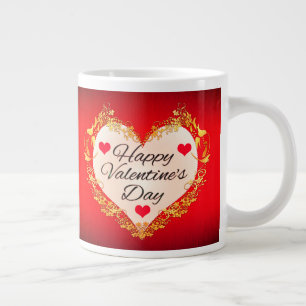 Taza De Café Gigante Feliz día de San Valentín!-47949