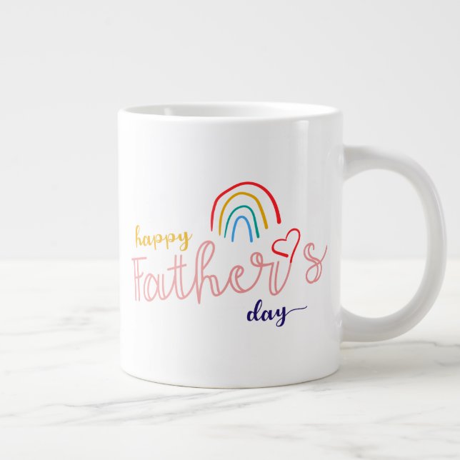 Taza De Café Gigante Feliz Día del Padre, orgullo arcoiris (Derecha)