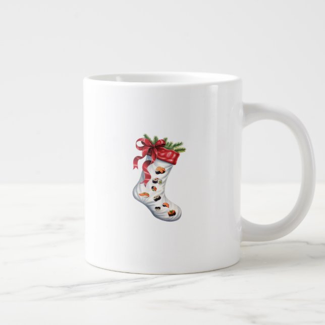 Taza De Café Gigante Feliz feriado de Sushi Mug (Derecha)