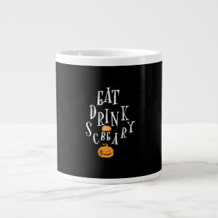 Taza De Café Gigante Feliz Halloween Come Bebe Y Sé Espeluznante De Mod