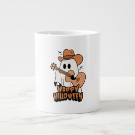 Taza De Café Gigante Feliz Halloween | Jugando guitarra | 2024