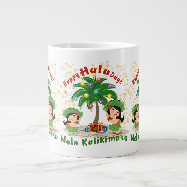 Taza De Café Gigante Feliz Hula Days 3 Jumbo Mug (Frente)