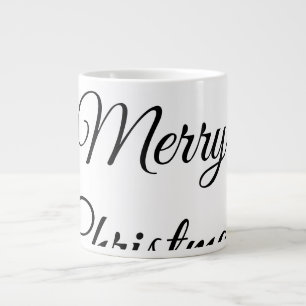 Taza De Café Gigante Feliz Navidad añadir nombre texto regalo personali