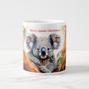 Taza De Café Gigante Feliz Navidad Australiana Koala
