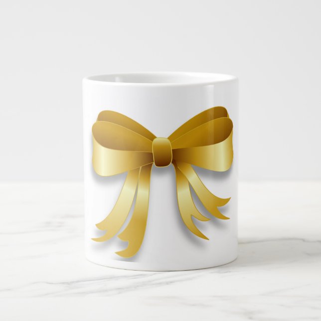 TAZA DE CAFÉ GIGANTE "FELIZ NAVIDAD" BOW (Frente)