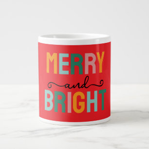 Taza De Café Gigante Feliz Navidad Clásico Único Minimalista Sencillo