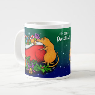 Taza De Café Gigante Feliz Navidad con el príncipe rata