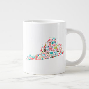 Taza De Café Gigante Feliz Navidad desde Virginia