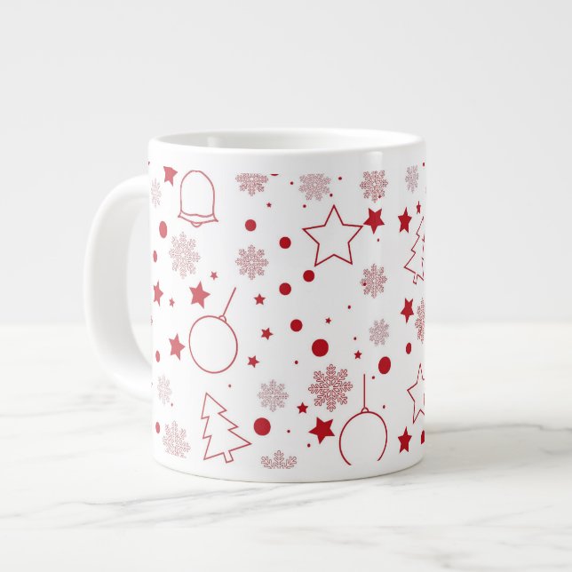 Taza De Café Gigante Feliz Navidad Mug (Izquierda)