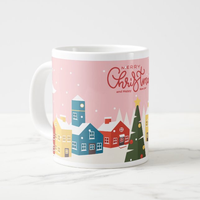 Taza De Café Gigante Feliz Navidad Mug | Festividad (Izquierda)