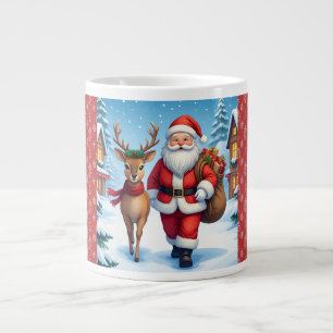 Taza De Café Gigante Feliz Navidad, Navidades Snowy maravilla