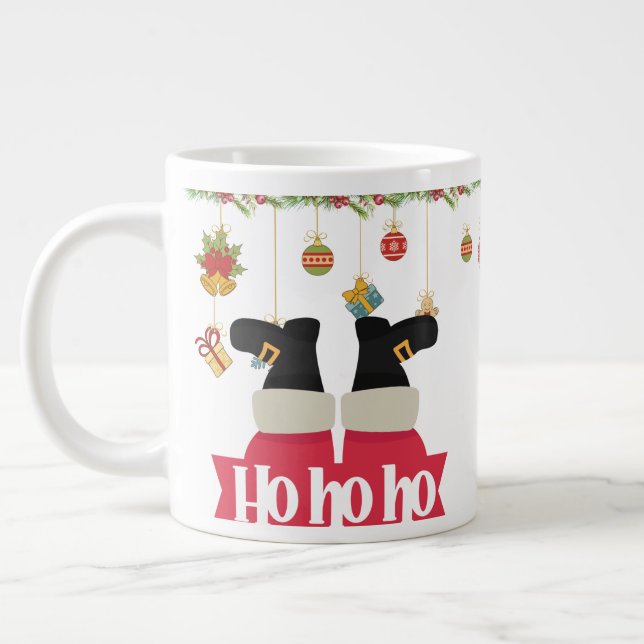Taza De Café Gigante Feliz Navidad Santa Ho Ho Ho Ho Ho Espresso (Izquierda)