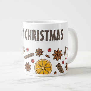 Taza De Café Gigante Feliz Navidad Spices vacaciones comida