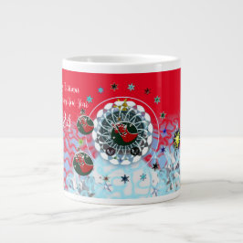 Taza De Café Gigante Feliz Navidad Viento Santa Claus Sock
