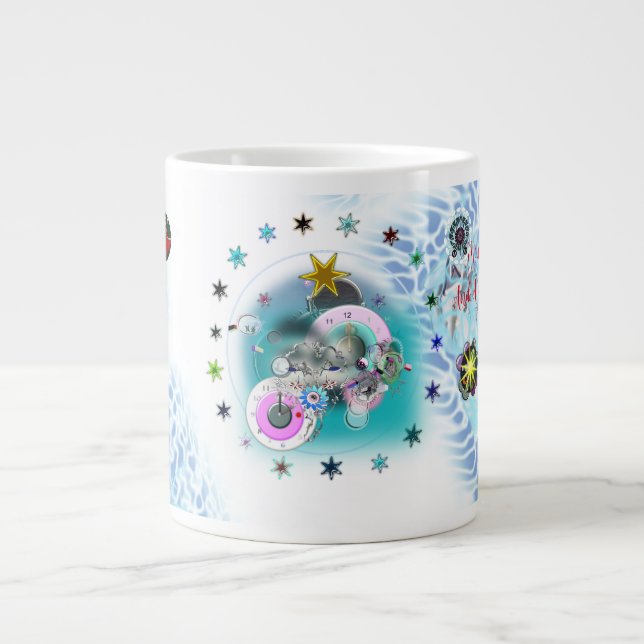 Taza De Café Gigante Feliz Navidad Viento Santa Claus Sock (Frente)