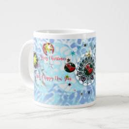Taza De Café Gigante Feliz Navidad Viento Santa Claus Sock