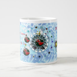 Taza De Café Gigante Feliz Navidad Viento Santa Claus Sock