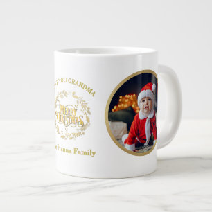 Taza De Café Gigante Feliz Navidad y Te Amo Abuela   Dos Fotos