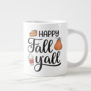 Taza De Café Gigante Feliz otoño
