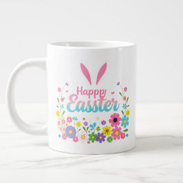 Taza De Café Gigante Feliz Pascua de Huevo de Pascua de Pascua