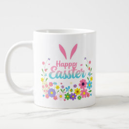Taza De Café Gigante Feliz Pascua de Huevo de Pascua de Pascua