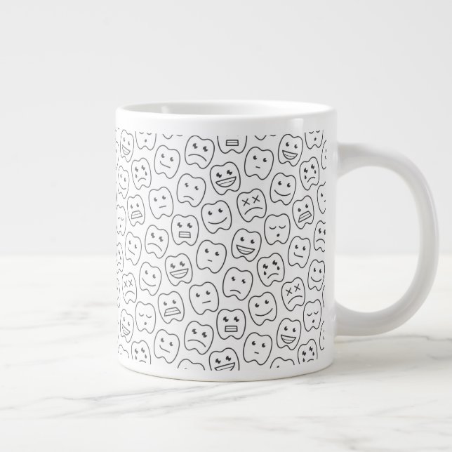 Taza De Café Gigante Feliz patrón de los dientes (Derecha)