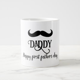 Taza De Café Gigante Feliz primer día del padre personalizado