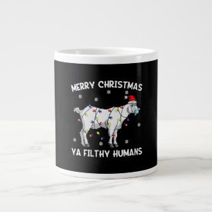 Taza De Café Gigante Femeninas Feliz Navidad Cabra Face Mask Goat Santa