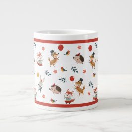 Taza De Café Gigante Festive animals 
