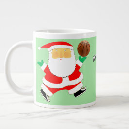 Taza De Café Gigante Festividad personalizada de Navidades de baloncest