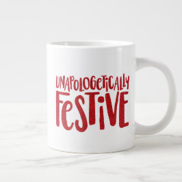Taza De Café Gigante Festividad y purpurina rojo divertido